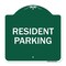 Signmission Designer Series Parking Resident Parking, Green & White Aluminum Sign, 18" x 18", GW-1818-23356 A-DES-GW-1818-23356 - alternate 1